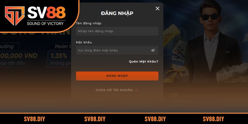 Các bước thực hiện khi đăng nhập SV88 chi tiết